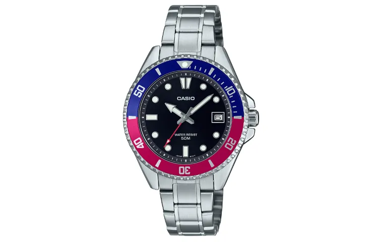 CASIO MDV 10D Collection 50m Waterproof Quartz Movement Stainless Steel Strap Watch Women's Watch