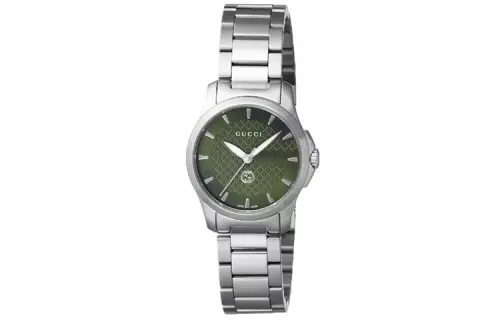 GUCCI Wrist Watches Quartz Movement Stainless Steel Strap 28mm Green Dial Women's Watch ['50', 149262]m Waterproof