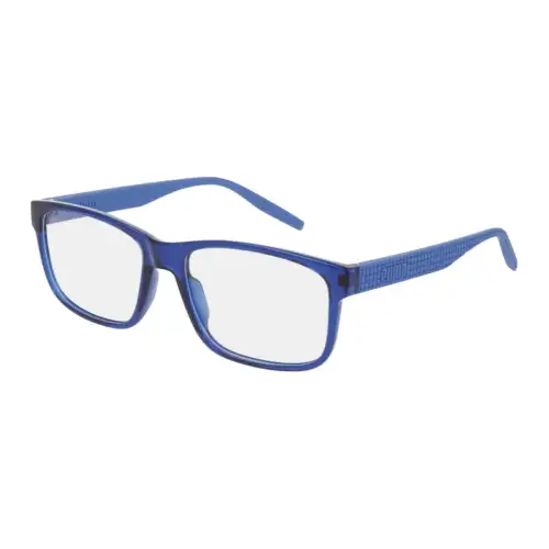 PUMA Plastic Square Eyeglass Frames Men's Blue