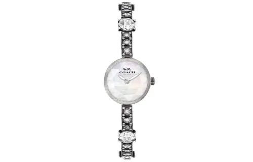 COACH Wrist Watches Quartz Movement Stainless Steel Strap White Dial Women's Watch 30m Waterproof