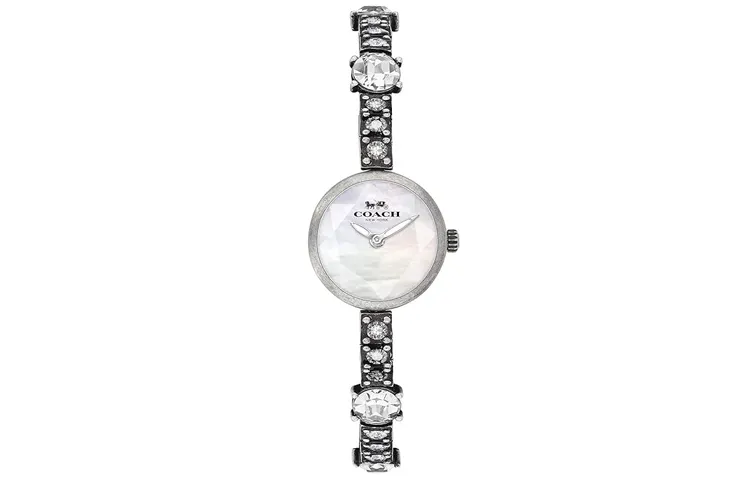 COACH Wrist Watches Quartz Movement Stainless Steel Strap White Dial Women's Watch 30m Waterproof