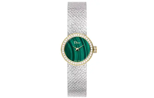 DIOR Wrist Watches Quartz Movement Stainless Steel Strap 19mm Green Dial Women's Watch 30m Water Resistant
