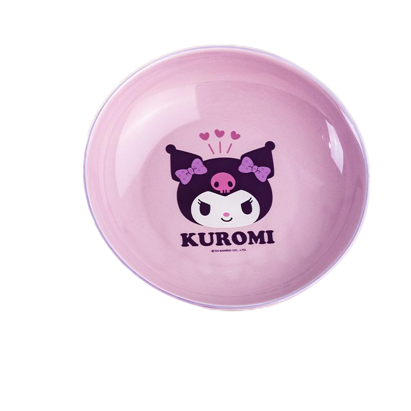 Sanrio Sanrio xHelloKitty/Hello Kitty Cartoon Ceramic Round Dish Plate Home 8-inch Deep Plate Cute Tableware Bowls Plate