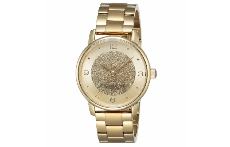 COACH GRAND Wrist Watches Quartz Movement Stainless Steel Strap 36mm Gold Dial Women's Watch