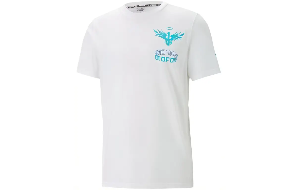 PUMA T-Shirts Men's White Crew Neck Moderate