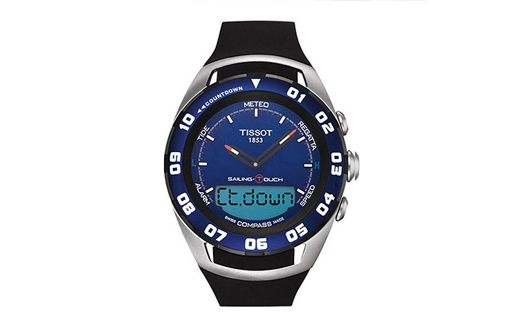 Мужские часы TISSOT T-touch (с синим циферблатом)