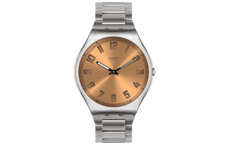 SWATCH Unisex 42mm Coffee Watch SS07S122G