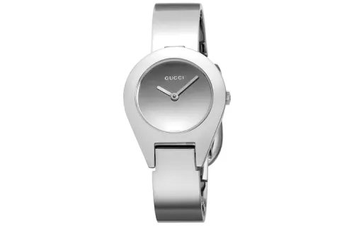 GUCCI Wrist Watches Quartz Movement Stainless Steel Strap 24.5mm Silver Dial Women's Watch 30m Water Resistant