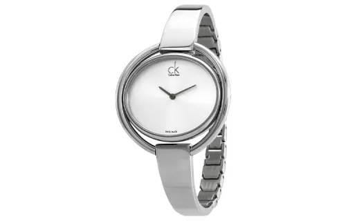 CALVIN KLEIN Wrist Watches Quartz Movement Stainless Steel Watchband 40mm Silver Dial Women's Watch 30m Water Resistant