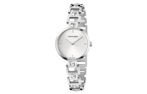 CALVIN KLEIN Ladies Wrist Watches Quartz Movement Stainless Steel Strap 36mm White Dial Women's Watch