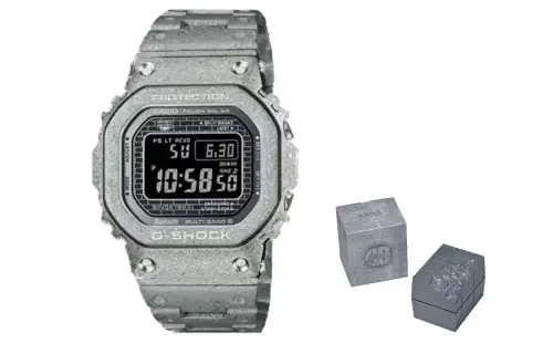 CASIO Casio, full metal quartz watch strap stainless steel, men's watch, black dial, with LED display, 40, quartz mechanism, Japanese and Korean