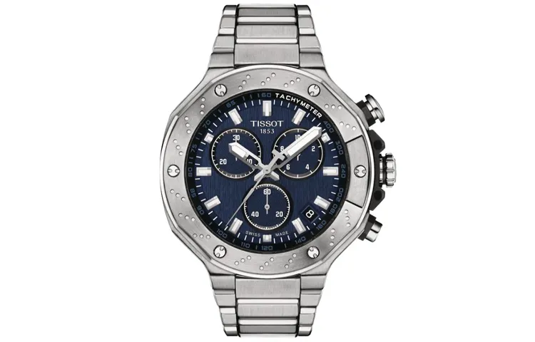 TISSOT Sports Collection Quartz Movement 100m Waterproof Men's Watches Watch 45mm Blue Dial Stainless Steel Case