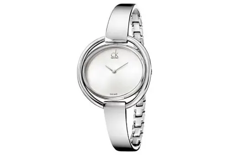Quartz watch strap stainless steel, white waterproof dial for men and women, quartz mechanism, 32mm, 30meter