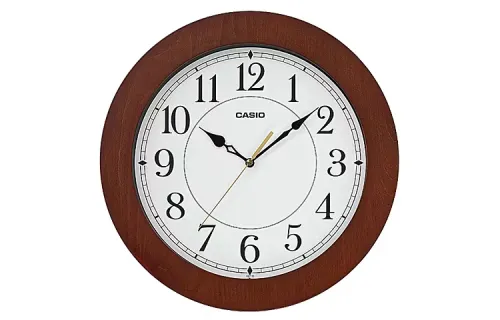 CASIO Quartz Movement Resin, Wooden Wall Clock Unisex White