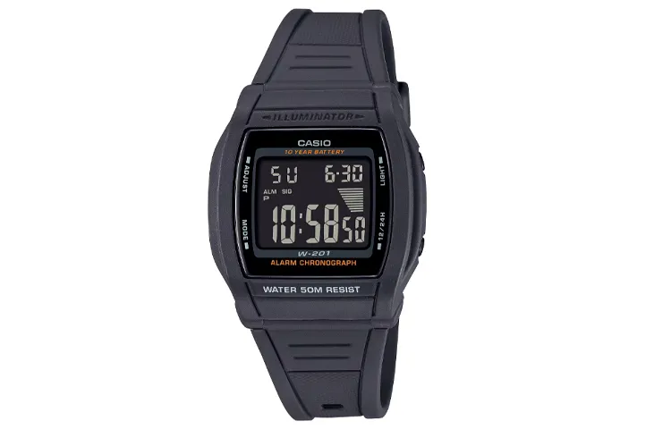 CASIO Unisex Black Watch W-201-1BV