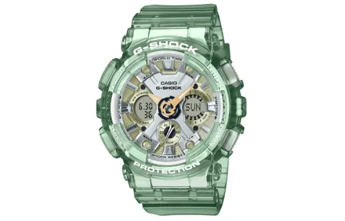 CASIO Women's Liquid Crystal/Analog Dual Display Series Green Watch GMA-S120GS-3A