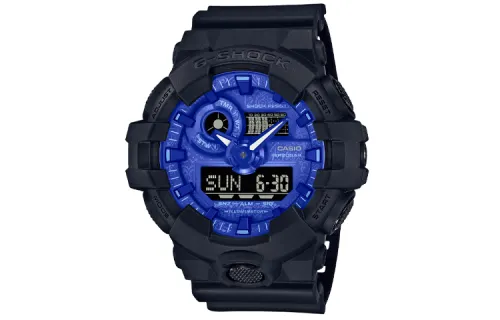 CASIO Men Liquid Crystal/Analog Dual Display Series Blue Watch GA-700BP-1A