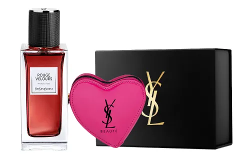 YSL, velvet perfume, fashionable floral gift box contains rose, cosmetic bag, 125 ml