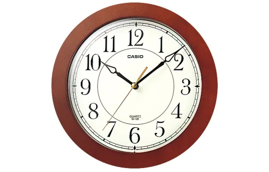 CASIO Quartz Movement Resin, Wooden Wall Clock Unisex White