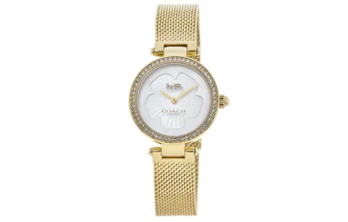 COACH PARK Wrist Watches Quartz Movement Stainless Steel Strap 25mm White Dial Women's Watch