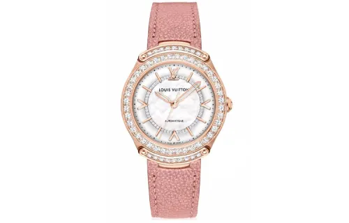 LOUIS VUITTON Wrist Watches Quartz Movement Cow Leather Strap 36mm White Dial Women's Watch ['50', 149262]m Waterproof