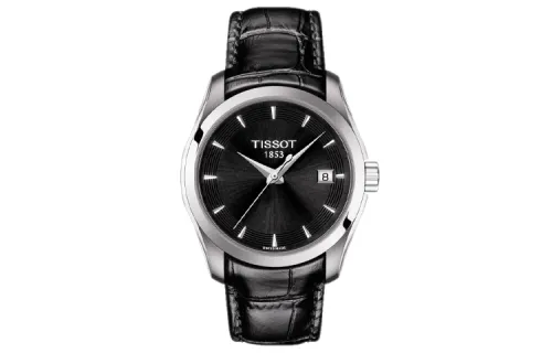 TISSOT T CLASSIC Quartz Movement 100m Waterproof Women's Watch 32mm Black Dial Stainless Steel Case