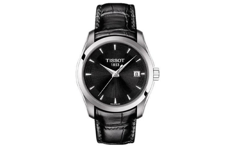 TISSOT T CLASSIC Quartz Movement 100m Waterproof Women's Watch 32mm Black Dial Stainless Steel Case