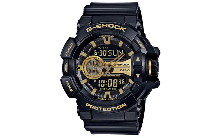 CASIO Men Liquid Crystal/Analog Dual Display Series Black Watch GA-400GB-1A9