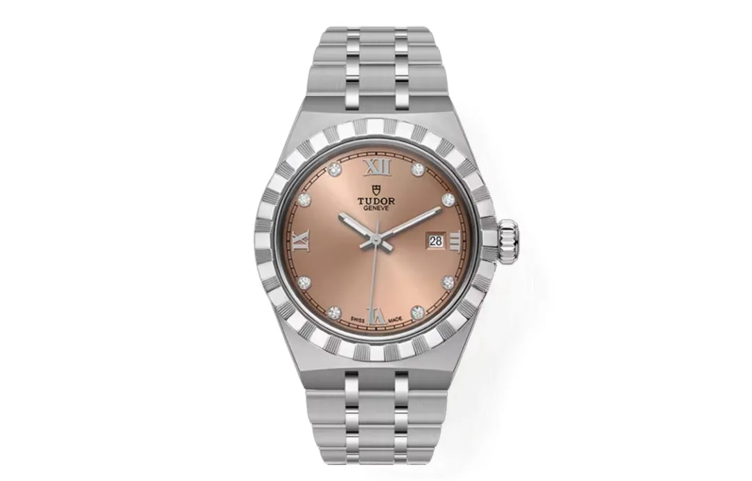 TUDOR Royal Collection Automatic Mechanical Movement 100m Waterproof Women's Watch 28mm Pink Watch Dial