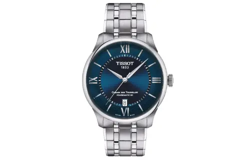 TISSOT Automatic Mechanical Movement 50m Waterproof Men's Watches Watch 39mm Blue Dial Stainless Steel Watchband