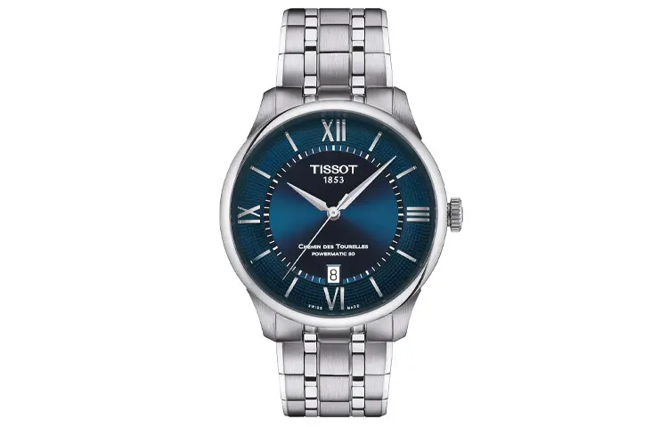 TISSOT Automatic Mechanical Movement 50m Waterproof Men's Watches Watch 39mm Blue Dial Stainless Steel Watchband