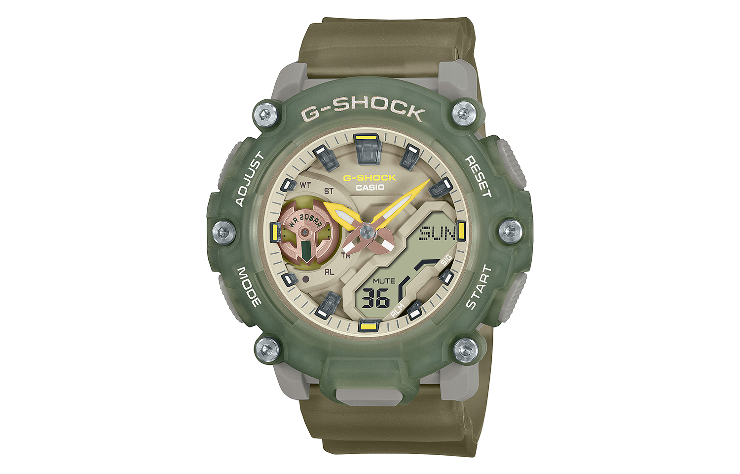 Женские часы Casio Resin Watch (оранжевые)