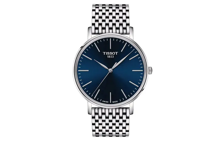 TISSOT Quartz Movement 50m Waterproof Men's Watches Watch 40mm Blue Dial Stainless Steel Case