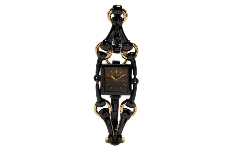 GUCCI Wrist Watches Quartz Movement Stainless Steel Watchband Black Dial Women's Watch 1165BLACK