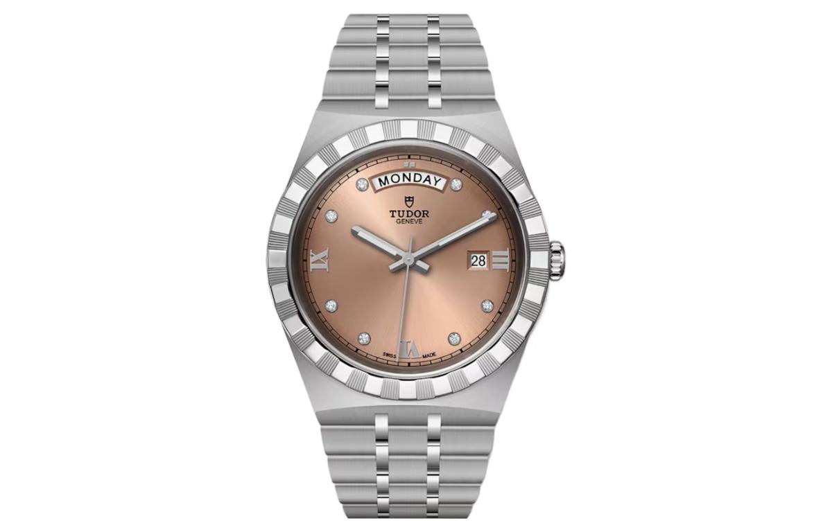 TUDOR Royal Collection Automatic Mechanical Movement 100m Waterproof Men's Watches Watch 41mm Pink Watch Dial