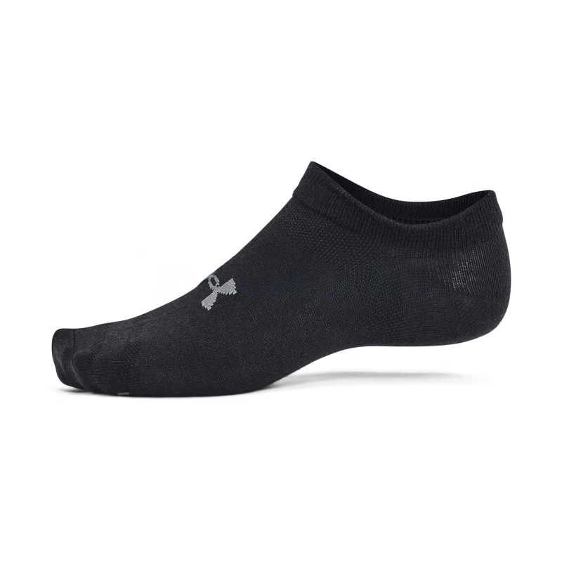 Under Armour Essential No Show Socks Unisex 6 Pack Black