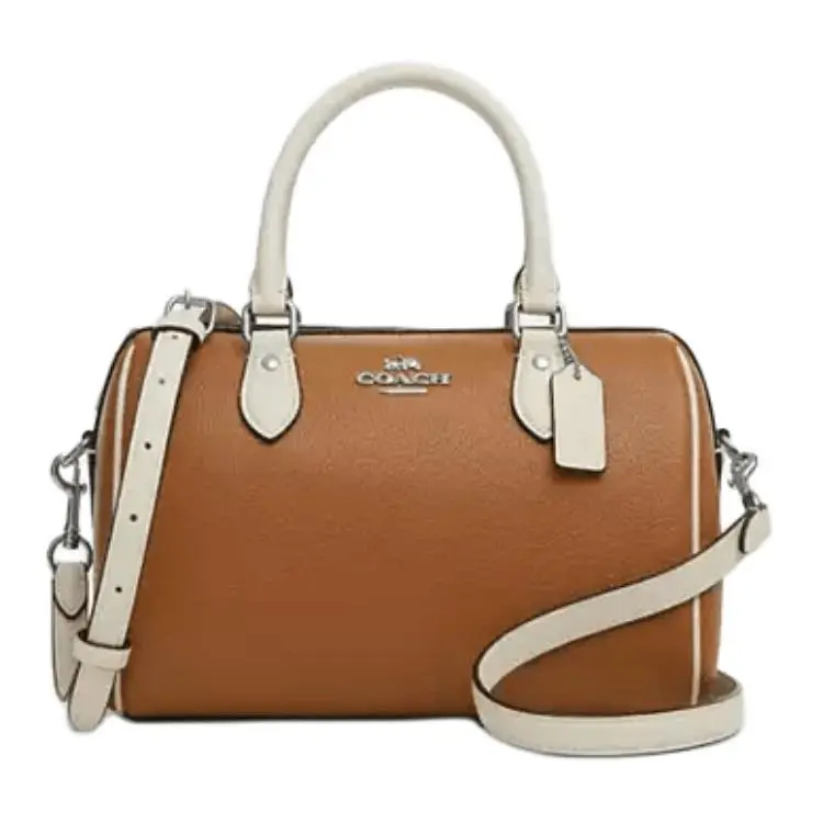 COACH Rowan Litchi Grain Leather Crossbody One Shoulder Handbag Medium Women's Brown