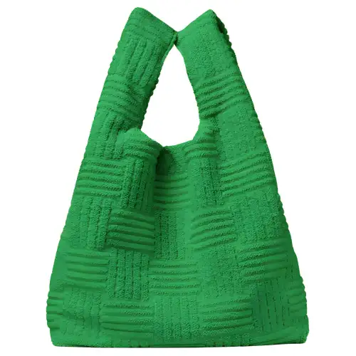 Bottega Veneta Towel Fabric Handbag Unisex Green