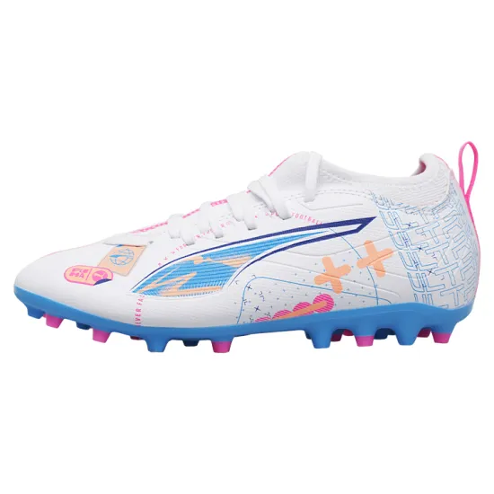 PUMA Ultra 5 Soccer Shoes Unisex Low Top White/Pink