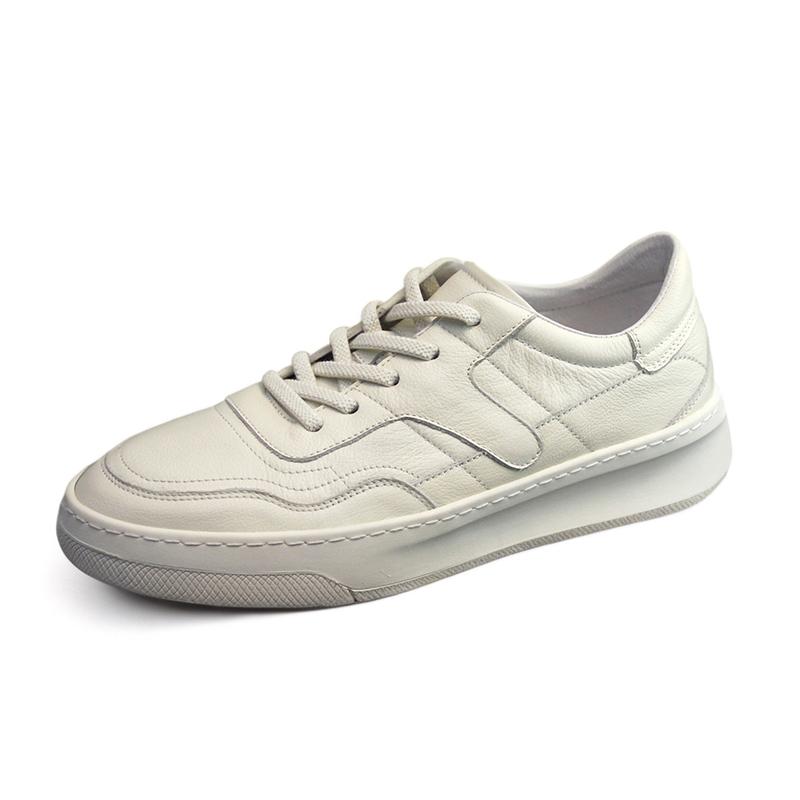 Devanro Leather universal wear-resistant breathable non-slip low white shoes, cowhide, soft sole