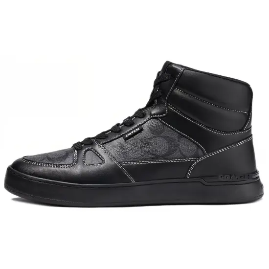 COACH High Top Stylish Skateboarding Shoes Men's Black