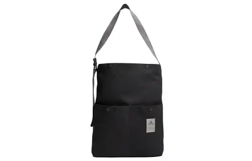 Adidas Adjustable Strap Cotton Crossbody Bag, Shoulder Bag Unisex Black