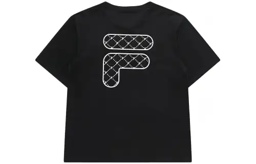 FILA FUSION QR T Shirt Unisex Black