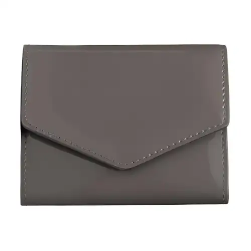 Maison Margiela Patent Leather Wallet Women's Dark Gray