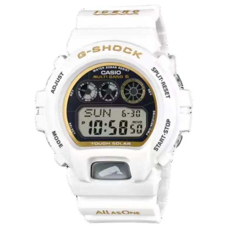 CASIO Round Digital Series 200m Waterproof Solar Quartz Movement Resin Strap Watch Men's Gray Dial
