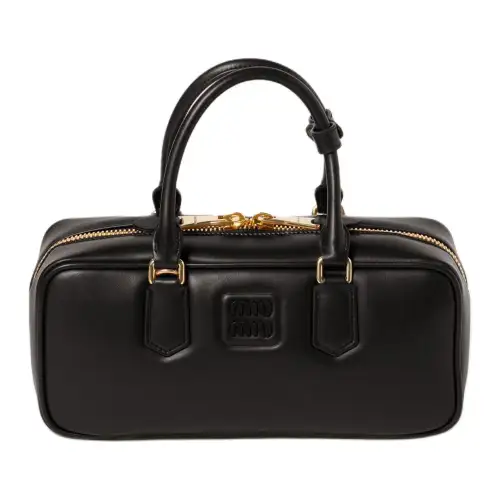 MIU MIU Arcadie Calfskin Handbag Large Women's Black