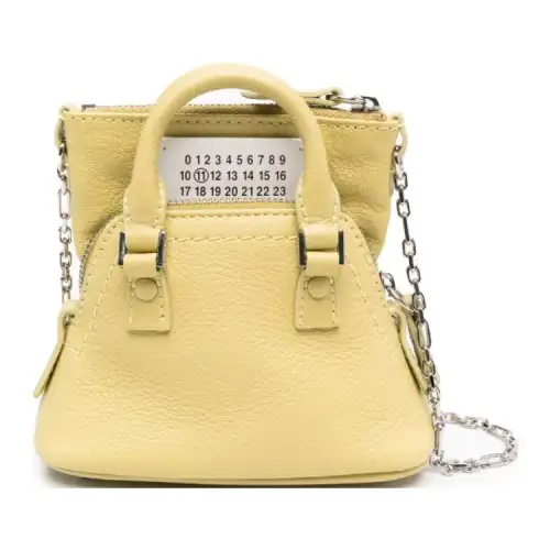 Maison Margiela 5AC Calfskin Handbag, Shoulder Bag Extra Mini Women's Yellow