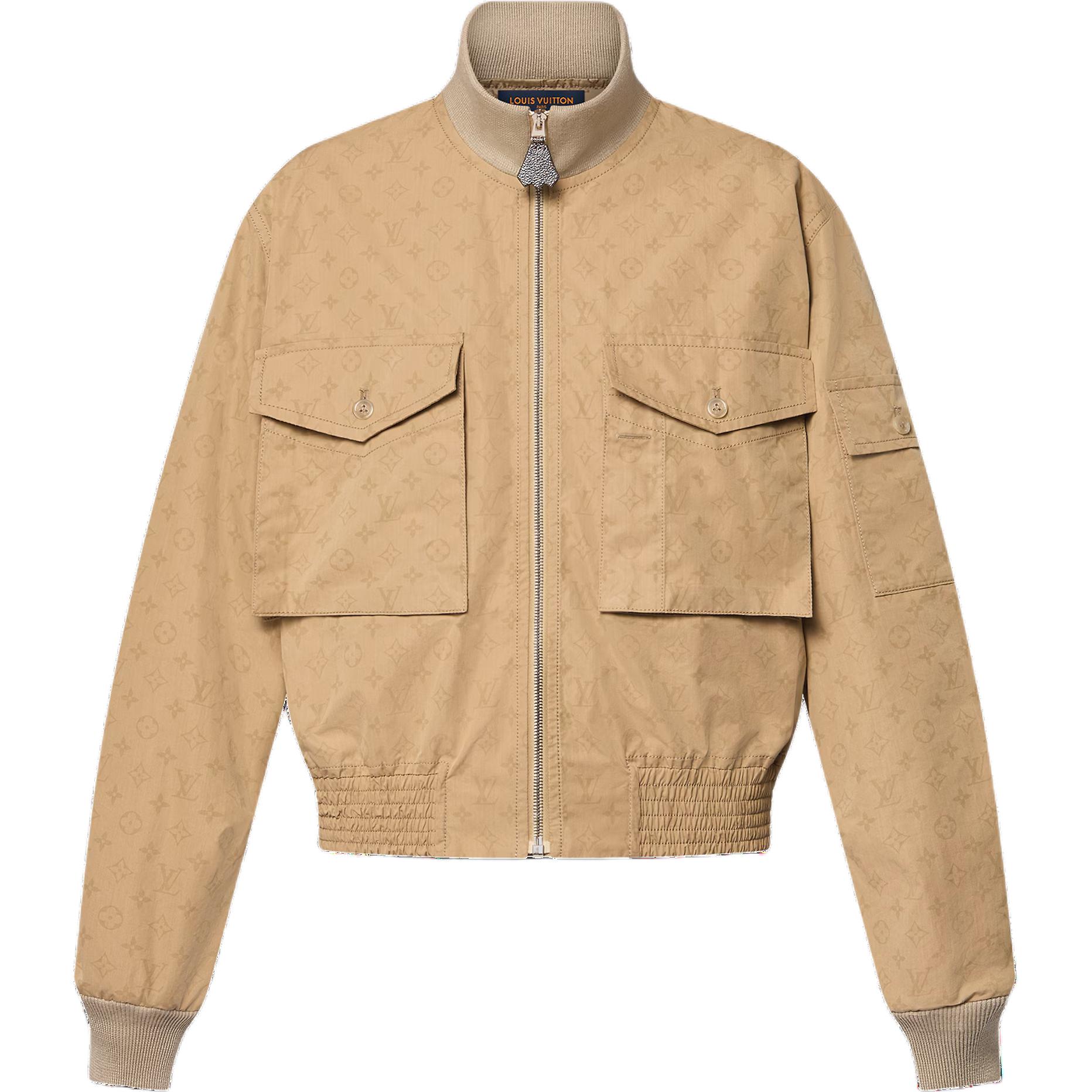 LOUIS VUITTON Flap Pocket Bomber Jacket Jackets & Coats Women's Light Umber