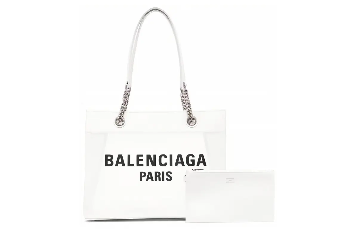 Balenciaga Logo Printed Medium Tote Bag