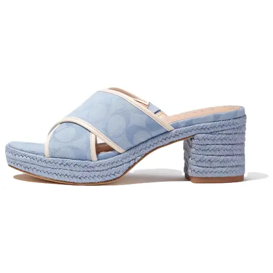 COACH Rubber Sole Slide Slippers Women's Blue